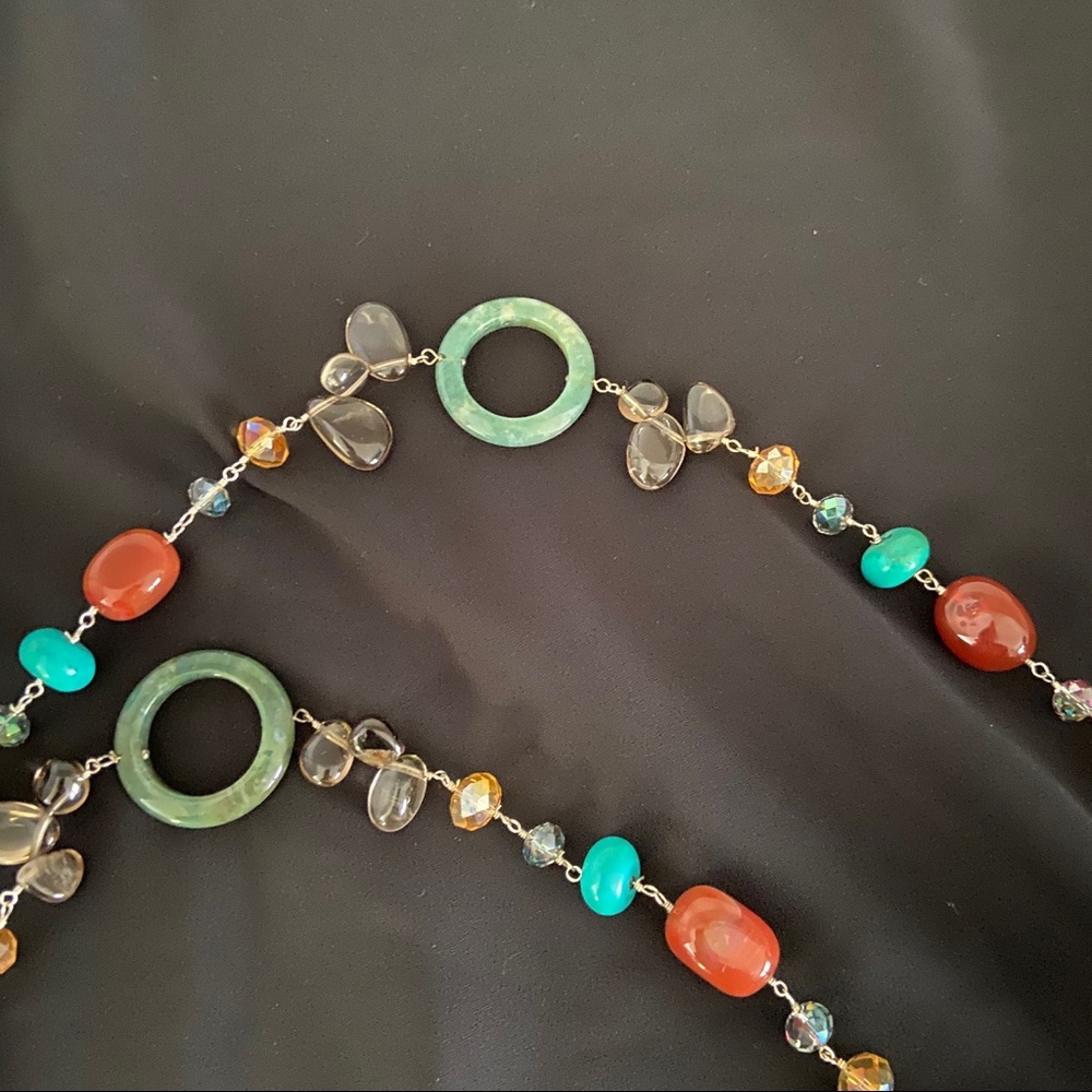 Women’s Beaded Long Costume Jewelry Necklace - Picture 5 of 6